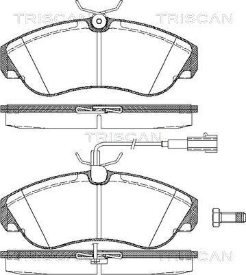 811015017 TRISCAN Комплект тормозных колодок, дисковый тормоз
