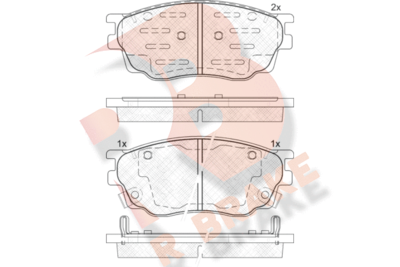 RB1542200 R BRAKE Комплект тормозных колодок, дисковый тормоз