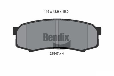 BPD1294 BENDIX Braking Комплект тормозных колодок, дисковый тормоз