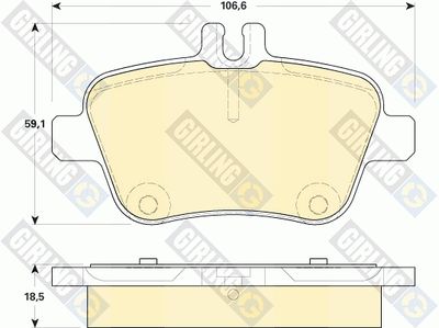 6119204 GIRLING Комплект тормозных колодок, дисковый тормоз