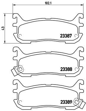 P49021 BREMBO Комплект тормозных колодок, дисковый тормоз