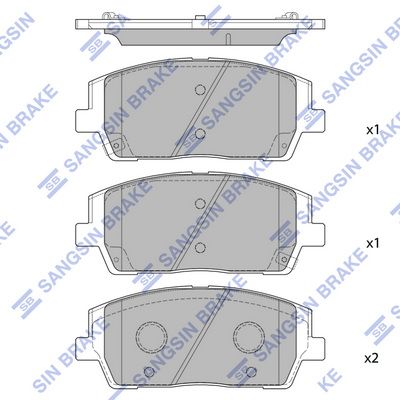 SP4327 Hi-Q Комплект тормозных колодок, дисковый тормоз