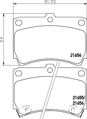 8DB355027141 HELLA PAGID Комплект тормозных колодок, дисковый тормоз