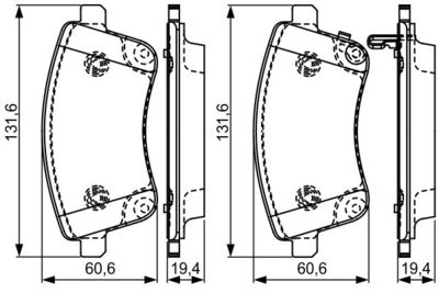 0986495307 BOSCH Комплект тормозных колодок, дисковый тормоз