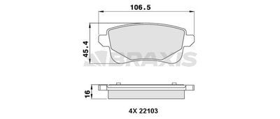 AA0272 BRAXIS Комплект тормозных колодок, дисковый тормоз