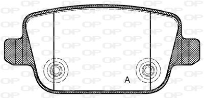 BPA125600 OPEN PARTS Комплект тормозных колодок, дисковый тормоз