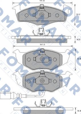 FO907381 FOMAR Friction Комплект тормозных колодок, дисковый тормоз