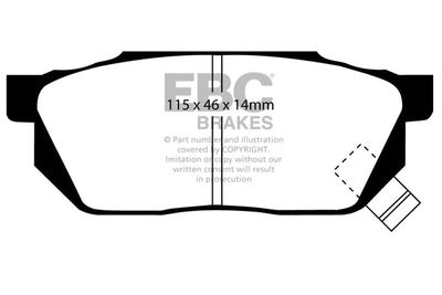 DP2570 EBC Brakes Комплект тормозных колодок, дисковый тормоз