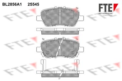 BL2856A1 FTE Комплект тормозных колодок, дисковый тормоз