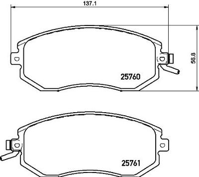 P78021X BREMBO Комплект тормозных колодок, дисковый тормоз