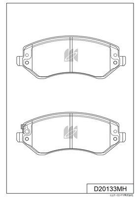 D20133MH MK Kashiyama Комплект тормозных колодок, дисковый тормоз