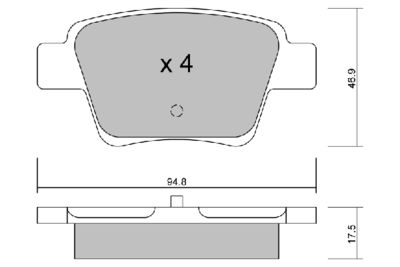 BPPE2005 AISIN Комплект тормозных колодок, дисковый тормоз