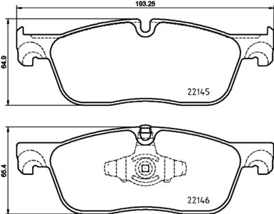 8DB355025701 HELLA Комплект тормозных колодок, дисковый тормоз