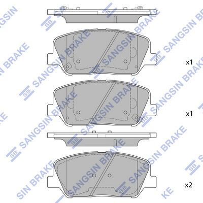 SP1721 Hi-Q Комплект тормозных колодок, дисковый тормоз