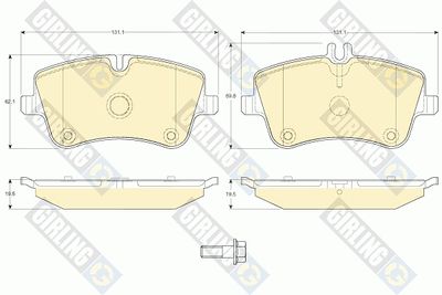 6114131 GIRLING Комплект тормозных колодок, дисковый тормоз