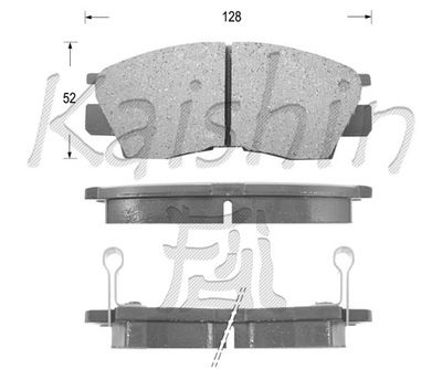 FK6021 KAISHIN Комплект тормозных колодок, дисковый тормоз