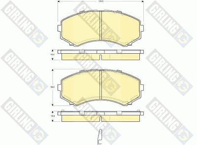 6132549 GIRLING Комплект тормозных колодок, дисковый тормоз