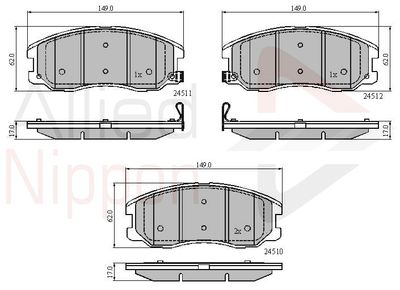 ADB31582 COMLINE Комплект тормозных колодок, дисковый тормоз