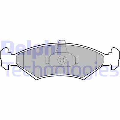 LP1604 DELPHI Комплект тормозных колодок, дисковый тормоз