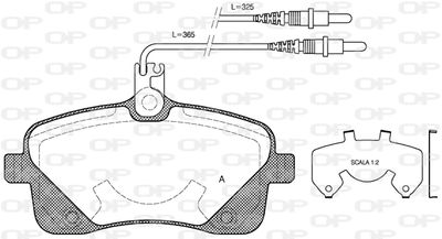 BPA110202 OPEN PARTS Комплект тормозных колодок, дисковый тормоз