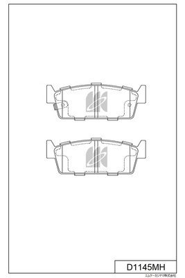 D1145MH MK Kashiyama Комплект тормозных колодок, дисковый тормоз