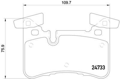 P50110 BREMBO Комплект тормозных колодок, дисковый тормоз