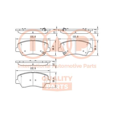 70407130 IAP QUALITY PARTS Комплект тормозных колодок, дисковый тормоз