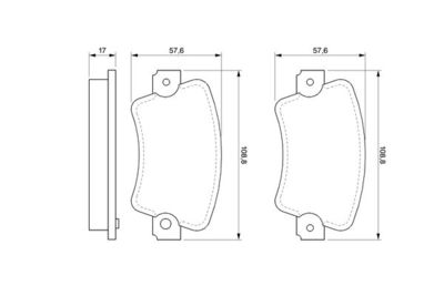 0986464881 BOSCH Комплект тормозных колодок, дисковый тормоз