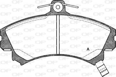 BPA059021 OPEN PARTS Комплект тормозных колодок, дисковый тормоз