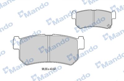 MBF015336 MANDO Комплект тормозных колодок, дисковый тормоз