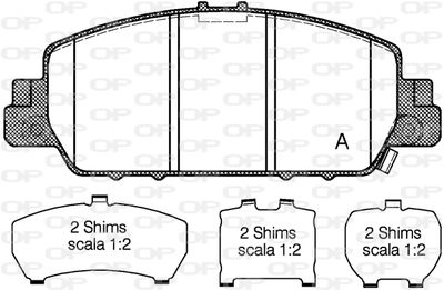 BPA154802 OPEN PARTS Комплект тормозных колодок, дисковый тормоз