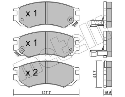 2204880 METELLI Комплект тормозных колодок, дисковый тормоз