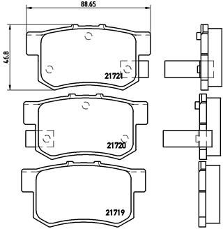 P28022 BREMBO Комплект тормозных колодок, дисковый тормоз