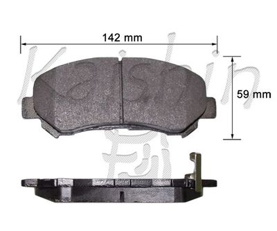 FK1276 KAISHIN Комплект тормозных колодок, дисковый тормоз