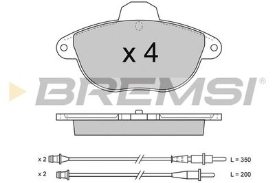 BP2737 BREMSI Комплект тормозных колодок, дисковый тормоз