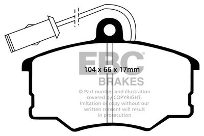 DP6162 EBC Brakes Комплект тормозных колодок, дисковый тормоз