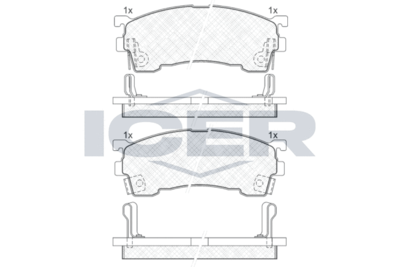 180971 ICER Комплект тормозных колодок, дисковый тормоз