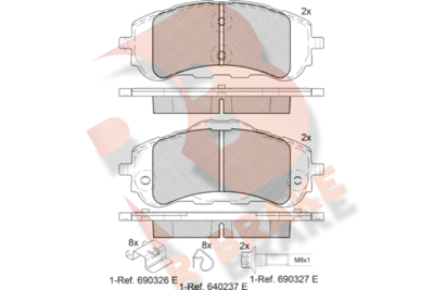 RB2160 R BRAKE Комплект тормозных колодок, дисковый тормоз