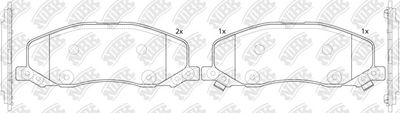 PN34001 NiBK Комплект тормозных колодок, дисковый тормоз