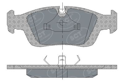 SP164PR SCT - MANNOL Комплект тормозных колодок, дисковый тормоз