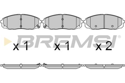 BP3703 BREMSI Комплект тормозных колодок, дисковый тормоз