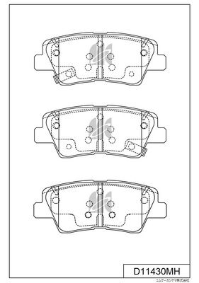D11430MH MK Kashiyama Комплект тормозных колодок, дисковый тормоз