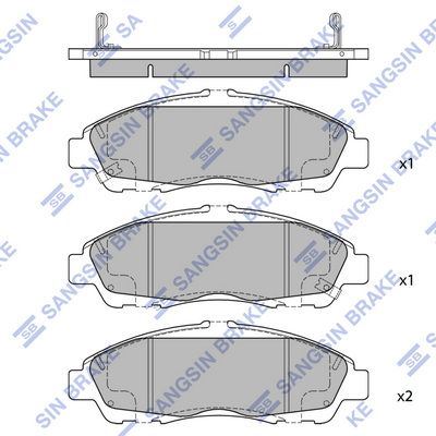 SP4110 Hi-Q Комплект тормозных колодок, дисковый тормоз