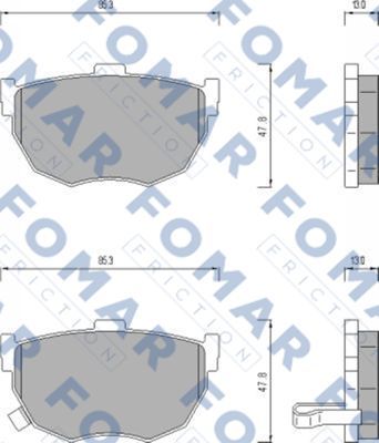 FO451681 FOMAR Friction Комплект тормозных колодок, дисковый тормоз