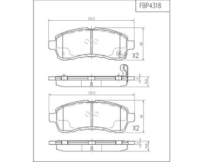 FBP4318 FI.BA Комплект тормозных колодок, дисковый тормоз