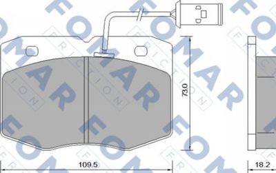 FO658881 FOMAR Friction Комплект тормозных колодок, дисковый тормоз