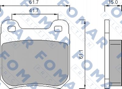 FO478781 FOMAR Friction Комплект тормозных колодок, дисковый тормоз