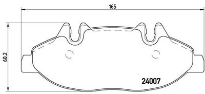 P50050 BREMBO Комплект тормозных колодок, дисковый тормоз