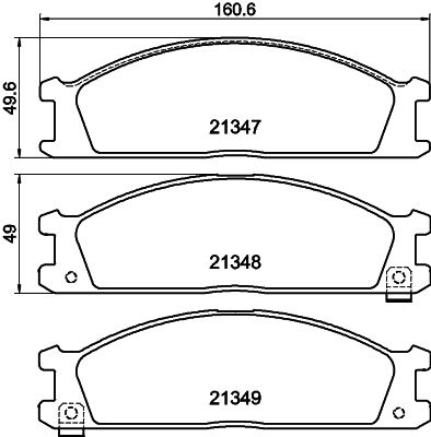 8DB355026931 HELLA Комплект тормозных колодок, дисковый тормоз