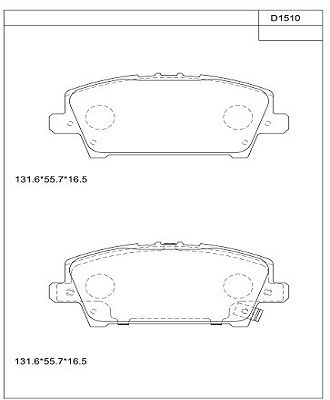 KD1510 ASIMCO Комплект тормозных колодок, дисковый тормоз